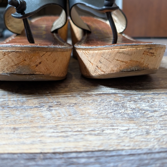 Black Wedge Sandals - Picture 5 of 10